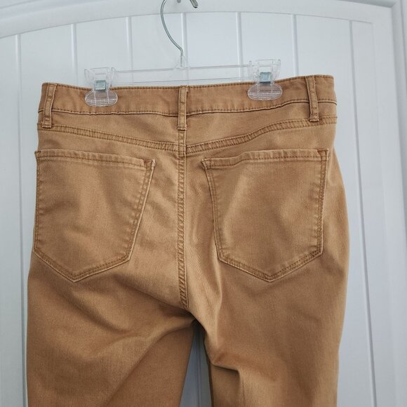 Rewash Womens Golden Skinny Jeans With Raw Hem & Rear Pockets - Picture 4 of 10